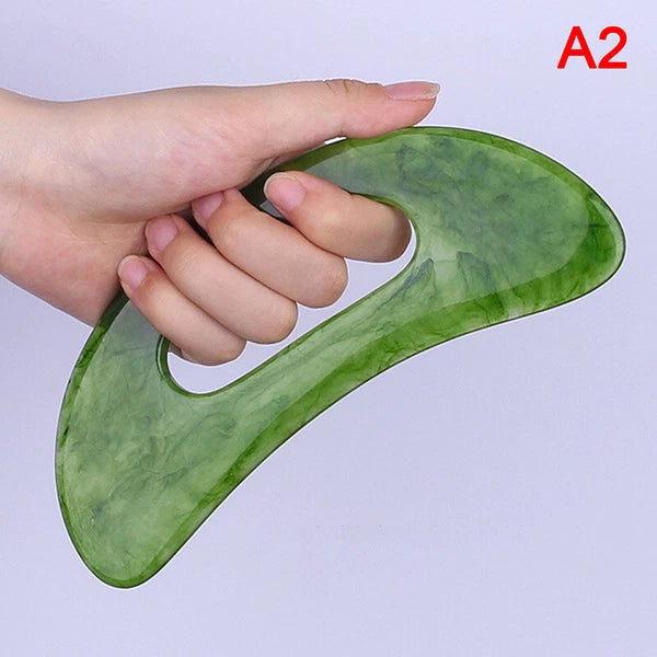 Face Neck Back Acupuncture Massage Gua Sha Board Resin Beeswax Massager Tool Set