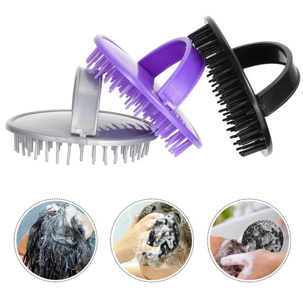 2 Pieces Shampoo Brush Hair Massager Scalp Washing Gloves Scratcher