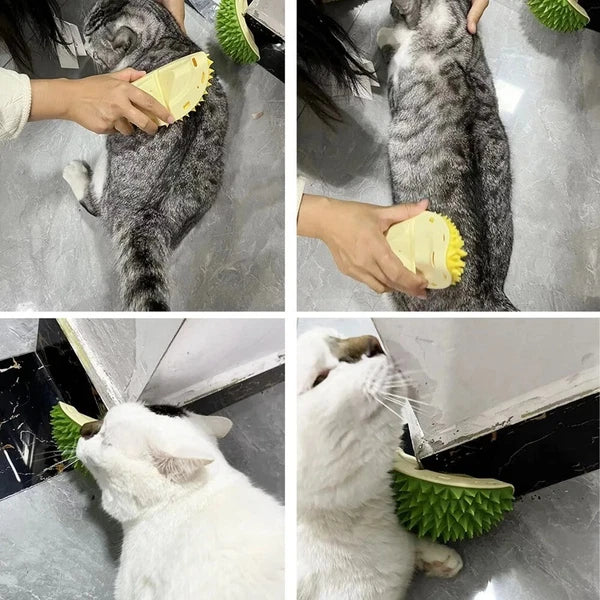 Cat Scratcher & Massager Brush | Grooming Hair Remover & Pet Care Tool