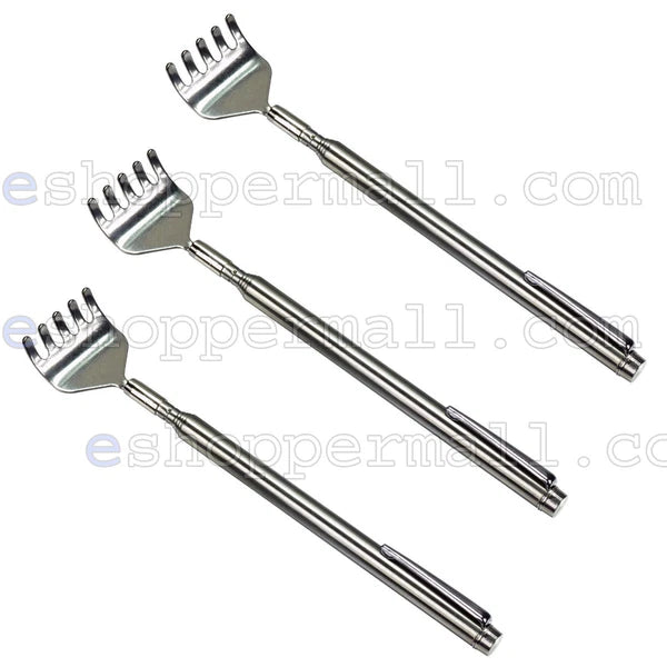 Back Scratcher Extendable Metal Telescopic  Massager Extends 20", Silver