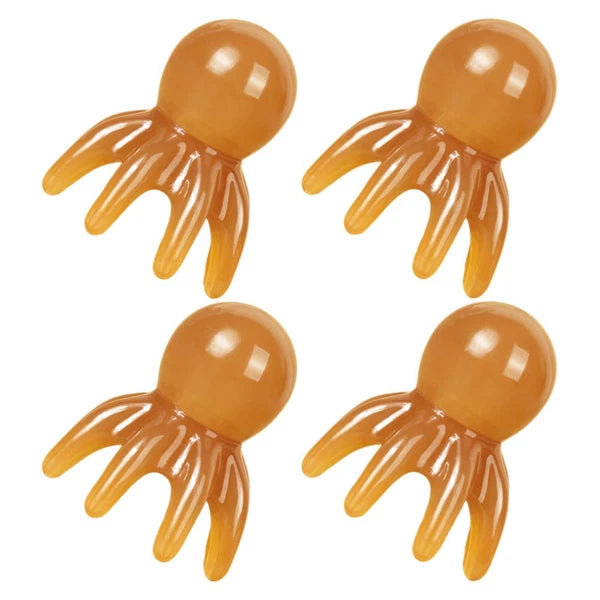 4 Pcs Octopus Massage Comb Scalp Massager Brush Hair Scratcher for