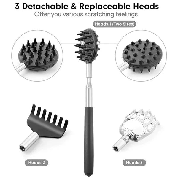 3 PCS Back Scratcher Long Reach Pick Itch Relief Tool Portable