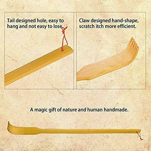 1-5pcs 42cm Bamboo Massager Back Scratcher Wooden Back Scratcher Massager-