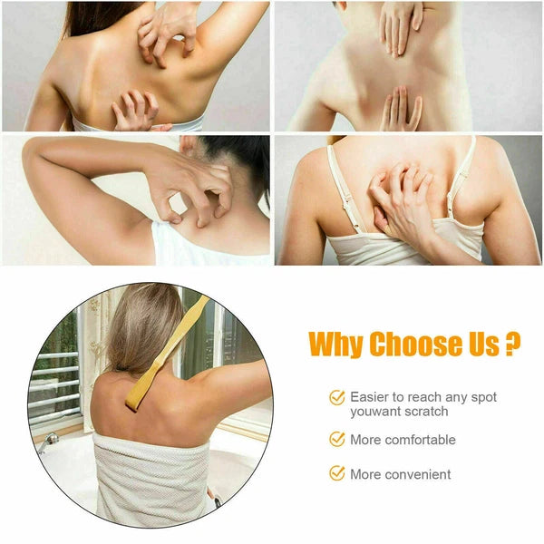 5* 100% Natural Bamboo Back Scratcher Massage Body Itch Scratching Long Wooden.