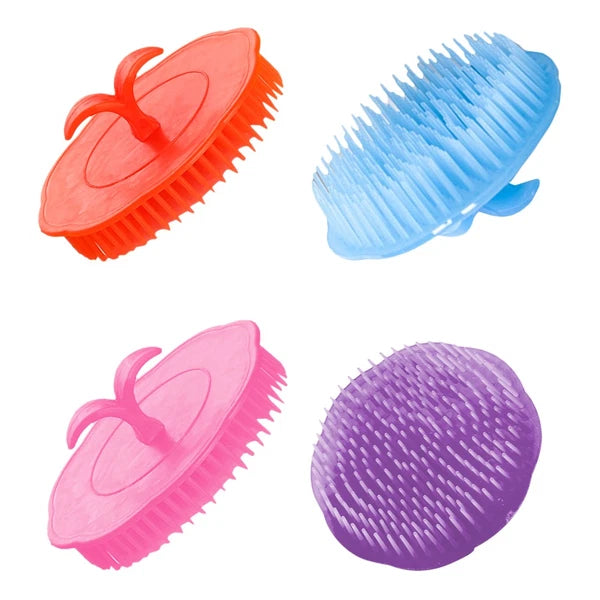 4 Pcs Shampoo Brush Scratcher for Dandruff Hair Scalp Massager