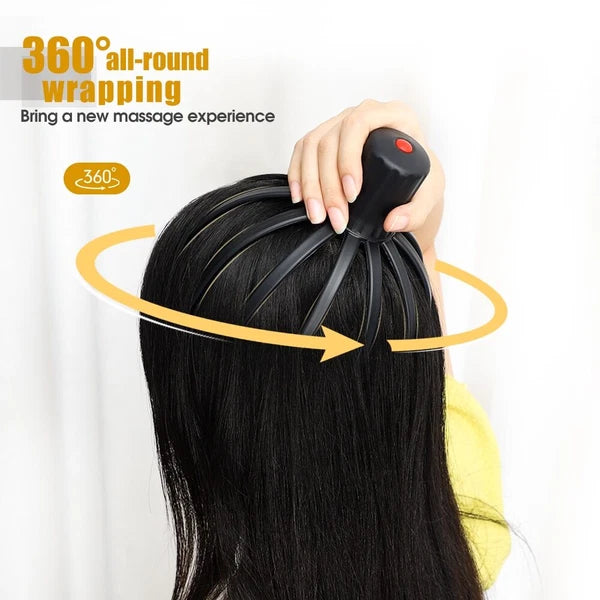 Electric Octopus Claw Scalp Massager Stress Relief Therapeutic Head Scratcher