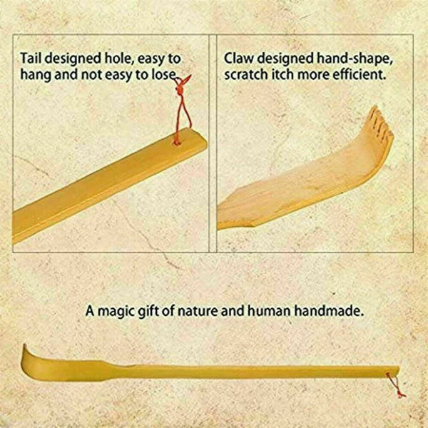 5* 100% Natural Bamboo Back Scratcher Massage Body Itch Scratching Long Wooden.