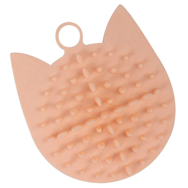 1Pc Silicone Pet Massaging Comb Cat Scratching Board Practical Pet Supply Pink