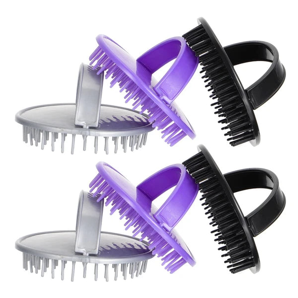 2 Pieces Shampoo Brush Hair Massager Scalp Washing Gloves Scratcher