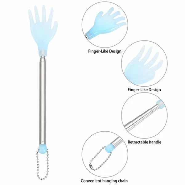 Backscratcher Finger-Like Extendable Massage Stick Telescoping Back Scratcher
