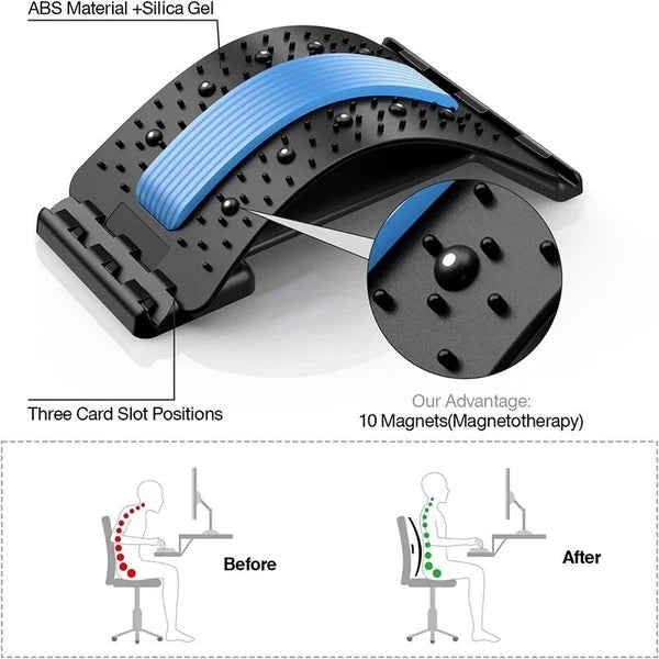 Back Stretcher for Pain Relief | Multi-Level Spine Cracker Board |Lumbar Support