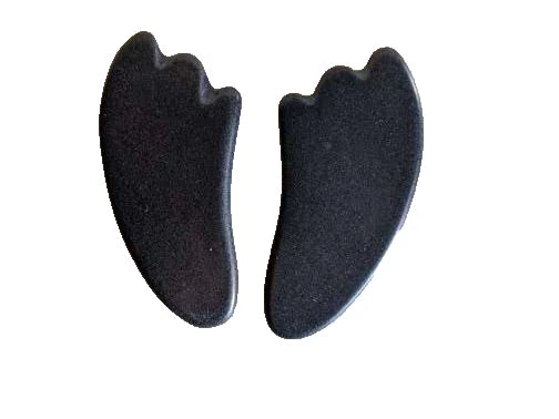 Therapeutic Basalt Gua Sha Stone for Hot Cold Back Massage-Set of 2
