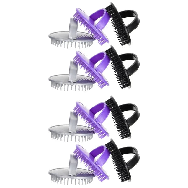 2 Pieces Shampoo Brush Hair Massager Scalp Washing Gloves Scratcher