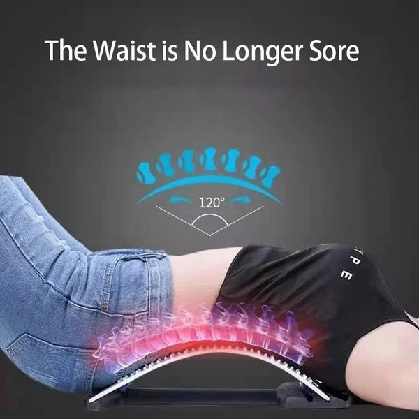 Back Stretcher Lumbar Support Spinal Pain Relief Massager Posture Corrector UK