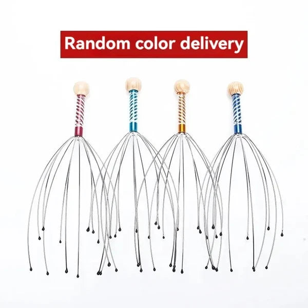 Octopus Head Massager Stainless Steel Brain Scalp Claw Scratcher Itch Reliever
