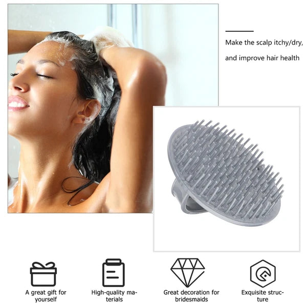 2 Pieces Shampoo Brush Hair Massager Scalp Washing Gloves Scratcher