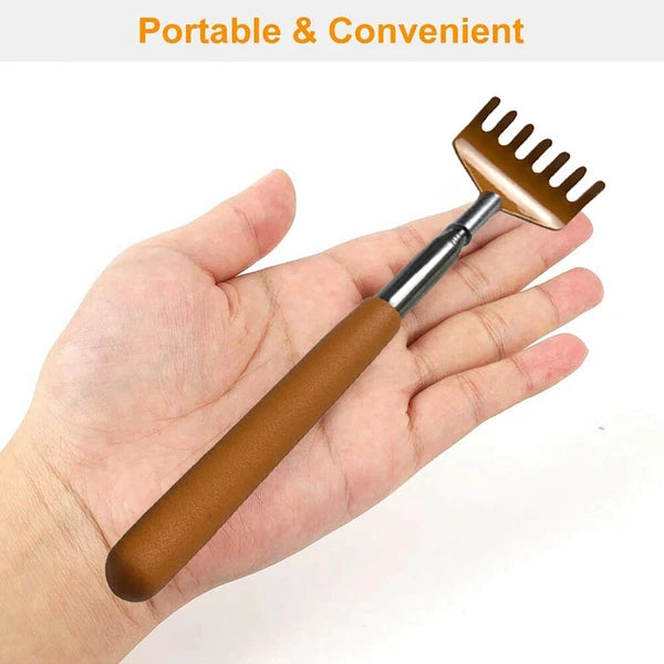 Portable Extended Back Scraper Stainless Steel Telescopic Back Scraper Tickle#
