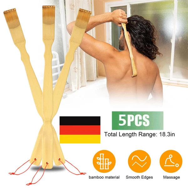 1-5X Back Scratcher Telescopic Back Scratching Hand Scratching Aid Bamboo Scratch Massage'--