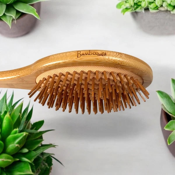 Long Handle Bamboo Body Massage Brush with Bamboo Bristles