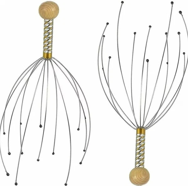 2 x Head Massager Metal Scalp Neck Body Natural Relax Pain Relief Scratcher| UK