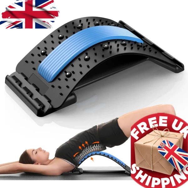 Back Stretcher Lumbar Support Spinal Pain Relief Massager Posture Corrector UK