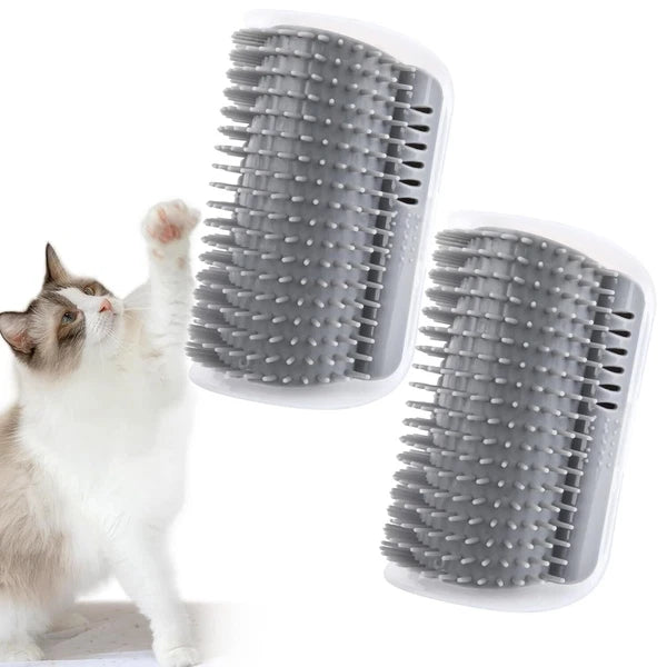 2× Cat Self Groomer w/ Catnip Wall Corner Massage Comb Scratcher Grooming Brush