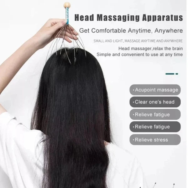 2 x Head Massager Metal Scalp Neck Body Natural Relax Pain Relief Scratcher| UK