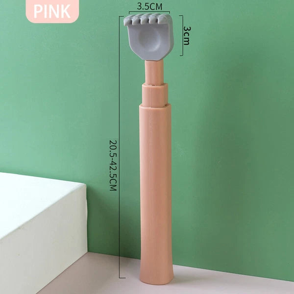 Soft Silicone Head Back Scratcher Telescopic Back Itching Relief Massager