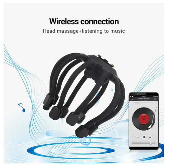 Electric Octopus Claw Scalp Massager Stress Relief Therapeutic Head Scratcher