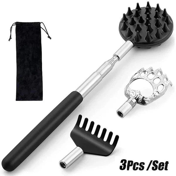 3 PCS Back Scratcher Long Reach Pick Itch Relief Tool Portable
