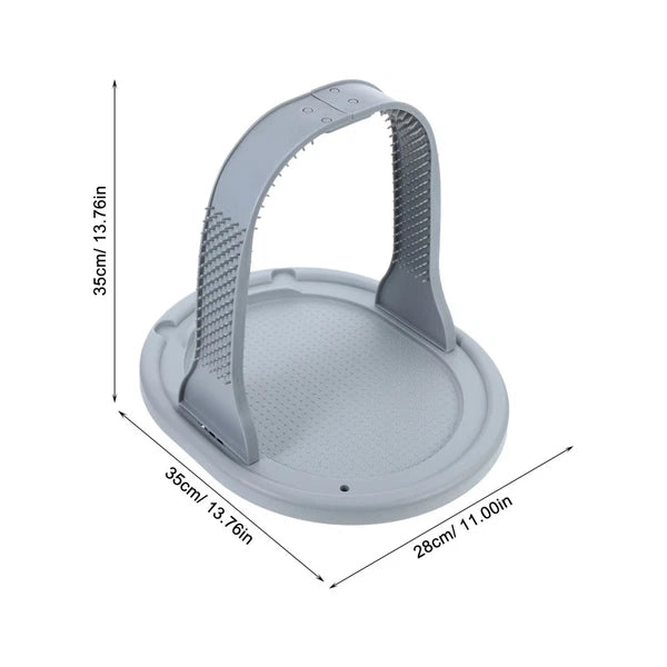 Arched Wool Rubbing Device Cat Self Grooming Massager for Indoor Cats