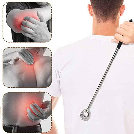 BEAR CLAW / RAKE BACK SCRATCHER Metal Extending Massager Telescopic Portable UK