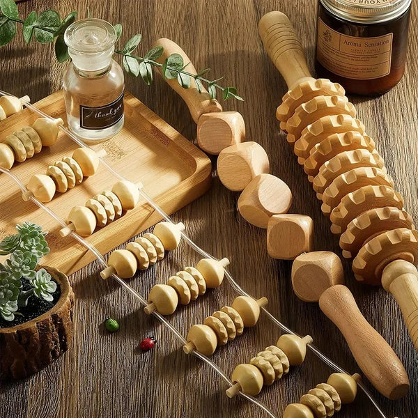 Wooden Massage Tools Anti Cellulite Body Shaping  for Beauty Sore Muscle Relief