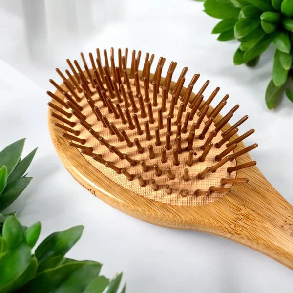 Long Handle Bamboo Body Massage Brush with Bamboo Bristles