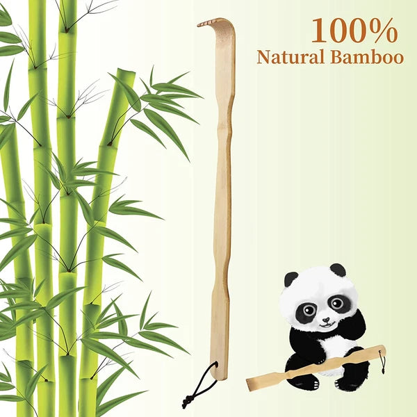 17" Bamboo Back Scratcher,100% Natural Bamboo Back Scratchers for Itching Relief