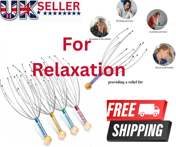 Retro Octopus Head Massager – Scalp Scratcher for Relaxation, Tension Relief