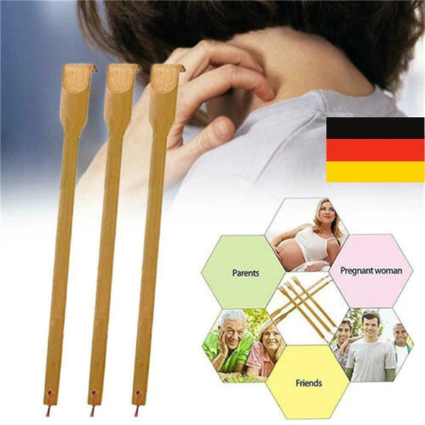 1-5x bamboo back scratcher telescopic scratching hand claws back massage scratching aid de-