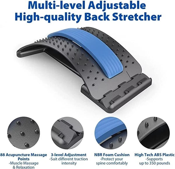 Back Streching Device, Back Massager for Bed-Chair-Car Multi -Level