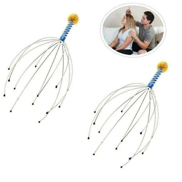 1-3 X Massager Head Scratcher Scalp Octopus Therapeutic Head for Deep Relaxation