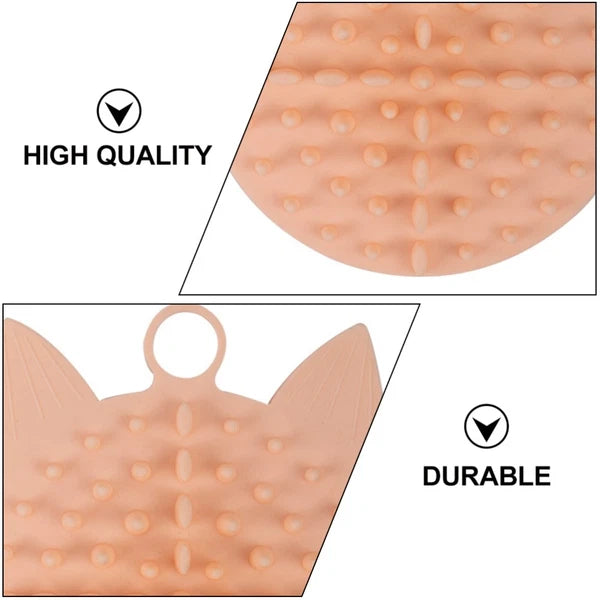 1Pc Silicone Pet Massaging Comb Cat Scratching Board Practical Pet Supply Pink