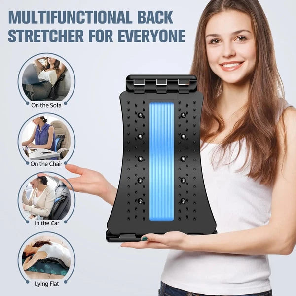 Back Stretcher Lumbar Support Spinal Pain Relief Massager Posture Corrector UK