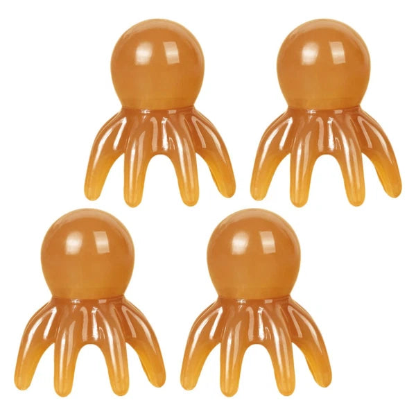 4 Pcs Octopus Massage Comb Scalp Massager Brush Hair Scratcher for