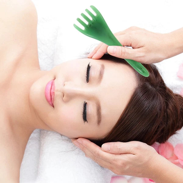 2 Pcs Head Therapy Comb Massage Claw Miss Scalp Scratcher Massager Guasha