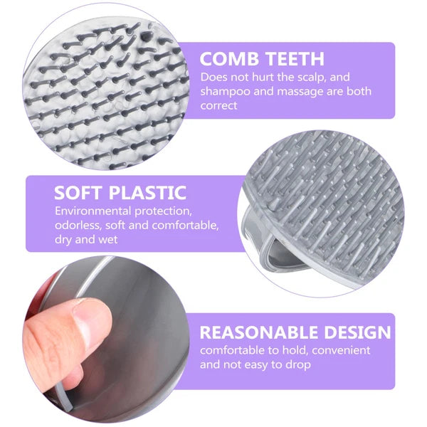 2 Pieces Shampoo Brush Hair Massager Scalp Washing Gloves Scratcher