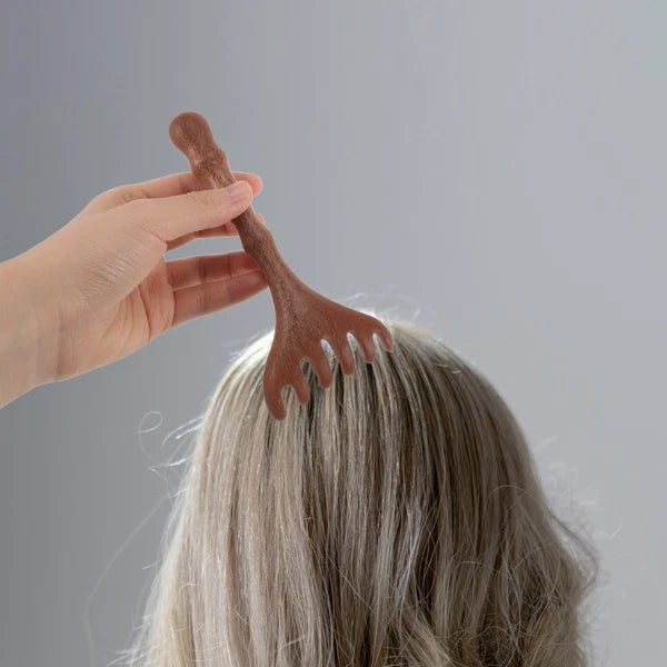 8 pcs Wooden Head Massager Comb Wide Tooth Gua Sha Tool Wood Hair Scratcher